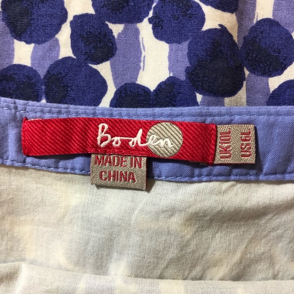 Boden Purple Dot Print A-Line Skirt Sz 6L - Picture 3 of 3